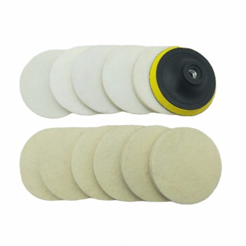 Wool buffing pad